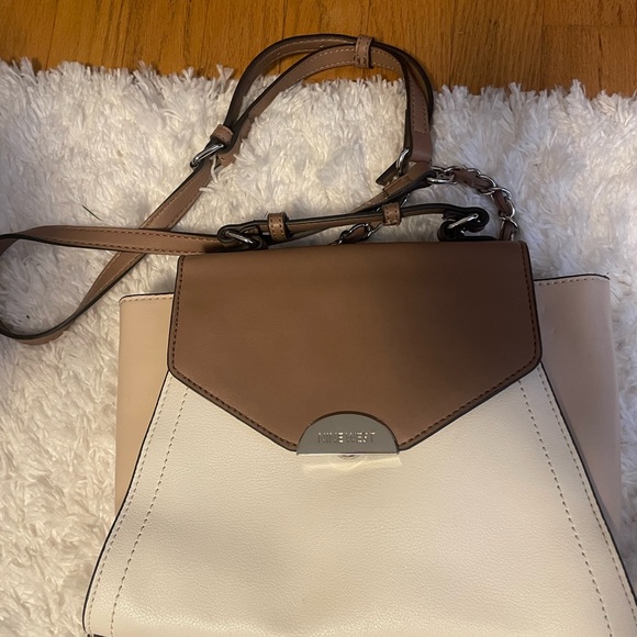 Nine West Handbags - Nine West Brown & Cream Shoulder Bag
